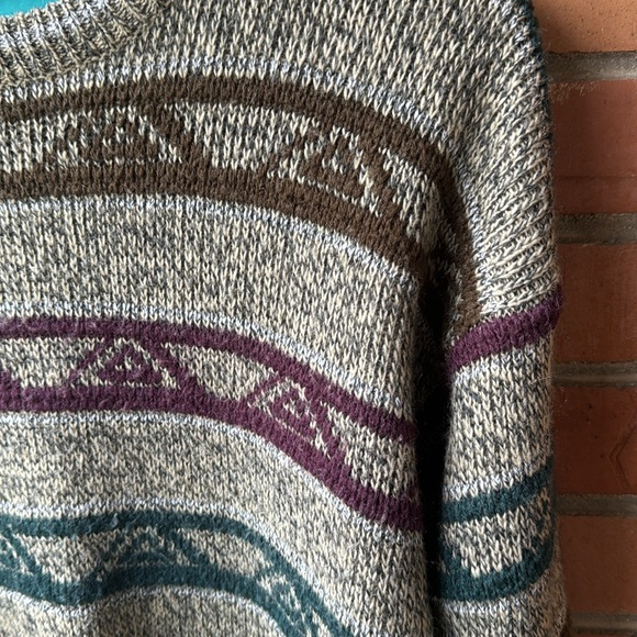 Vintage Striped Knit Crewneck / 90s / Small / 15% Wool / Cricketeer - Picture 6 of 6